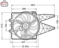 DENSO Ventilator, radiator DENSO DER09309 (DER09309) - fixbox