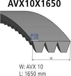 DT Spare Parts Set curea trapezoidala DT Spare Parts 3.34438 (3.34438) - fixbox