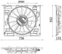 MAHLE Ventilator, radiator MAHLE CFF 646 000P (CFF 646 000P)