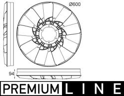 MAHLE Paleta ventilator, racire motor MAHLE CFW 52 000P (CFW 52 000P)