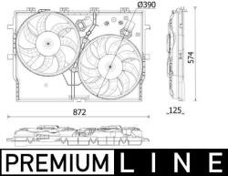MAHLE Ventilator, radiator MAHLE CFF 550 000P (CFF 550 000P)