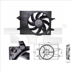 TYC Ventilator, radiator TYC 810-0025 (810-0025) - fixbox