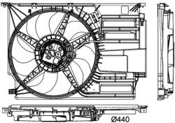 MAHLE Ventilator, radiator MAHLE CFF 405 000P (CFF 405 000P)