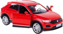  Macheta Volkswagen T-Roc rosie 1: 32 replica metal cu usi deschise si mecanism pull back fara cutie proprie