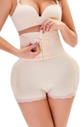 Linovit Store Body modelator cu efect push-up, corset & pernuțe pentru șolduri - Bej - Bej, XL/XXL (S2BXLXXL)