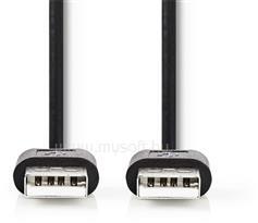 Nedis CCGL60001BK20 USB A apa - USB-A apa kábel, USB2.0, hossz: 2m (CCGL60001BK20) (CCGL60001BK20)