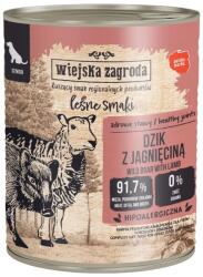 Wiejska Zagroda Hrană umedă pentru câini seniori cu mistreț și miel (Gusturi de Pădure) 24x800 g