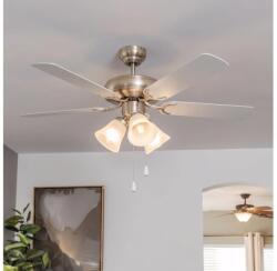EGLO 35077 - Ventilator de tavan LAS PALMAS 3xE27/40W/230V crom mat/gri (EG35077A)