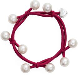 By Eloise London Pearl Cluster Elastice de păr pentru femei culoare Burgundy Red