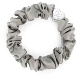 By Eloise London Silk Scrunchie Silver Heart Elastice de păr pentru femei culoare Moonlight