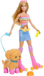 Mattel Barbie baba és kiskutyája görkorcsolyás kalandja (JMJ44) - morzsajatekbolt