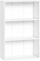 HOMCOM Bibliotecă raft de depozitare cu 3 compartimente și raft reglabil, 60 x 24 x 93 cm, alb | Aosom Romania (836-565V81WT) Biblioteca