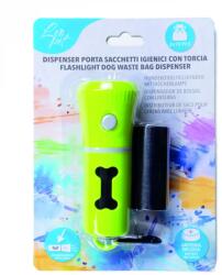 Leopet Dispenser Pungi Igienice Leopet cu Lanterna LED Verde (IC358518)