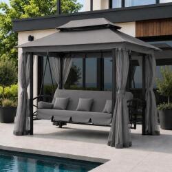 Avenberg Oasis Kerti pavilon hintával, szürke, ZA25085