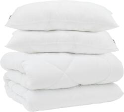 vidaXL Takaró párnákkal párnával 3 pcs Fehér Mikroszálas és Pehelytoll 3377929 (3377929)