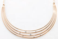  Victoria Rose gold színű fehér köves nyaklánc (VBNACA63043)
