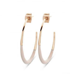  Victoria Rose gold színű fehér mintás fülbevaló (VBKAY08500) - sandori