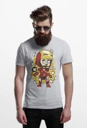 D&B Férfi Unisex Póló PC00025 Iron Man Szürke-Méret M (PC00025IronManGrayM)