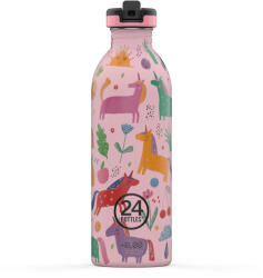 24Bottles Kids Urban 500ml rozsdamentes acél kulacs szívószálas kupakkal, Magic Friends (24B2062)