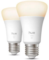 Philips Bec LED Philips Hue White Ambiance, E27, 7W, Bluetooth/Zigbee, Pachet 2 buc (8721103072566)