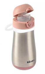 BÉABA Rozsdamentes Acél Palack + Fogantyú - 350 ml - Sötét rózsaszín - (913522)