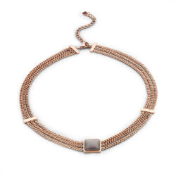  Victoria Rose gold színű barna köves nyaklánc (VBNACA62147) - sandori