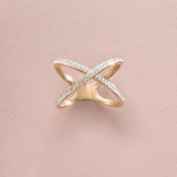  Victoria Rose gold színű fehér köves gyűrű (VBNCZ27154) - sandori