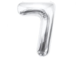  Ezüst Silver 7-es szám fólia lufi 85 cm (MLG109535) - sandori