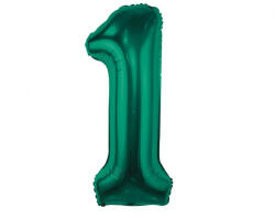  Zöld B&C Bottle Green 1-es szám fólia lufi 85 cm (MLG190151) - sandori