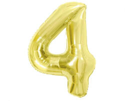  Arany 4-es Light Gold szám fólia lufi 85 cm (MLG426028) - sandori