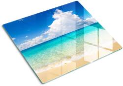 tulup Edzett üveg vágódeszka, Tulup, Paradise Beach, Kék, 60x52 cm, 010010520040000007468 (010010520040000007468)