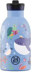 24Bottles Kids Clima 330ml rozsdamentes acél termosz szívószálas kupakkal, Ocean Friends (24B2368)