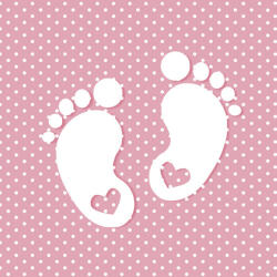  Babaváró Little Feet Pink szalvéta 20 db-os 33x33 cm (PKK031869) - sandori