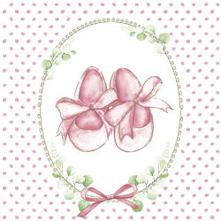  Babaváró Baby Slippers Pink szalvéta 20 db-os 33x33 cm (PKK057456) - sandori