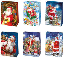  Karácsonyi Toyland papír ajándéktasak, ajándékzacskó 23x32x11 cm (PKK044814)