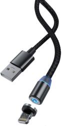 DEVIA Töltőkábel, mágneses, iPhone 8pin, Lightning, fekete, 1m 2.1A, Devia (SOG-GraciousiPhoneBlack)