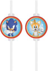  Sonic a sündisznó Sega papír szívószál, 4 db-os szett FSC (PNN95921) - sandori
