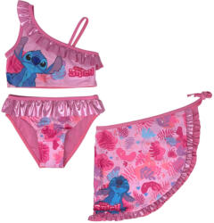  Disney Lilo és Stitch, A csillagkutya Tropic Pink gyerek bikini és sarong szett 4 - 10 év / 104 - 140 cm (FML357544)