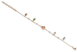  Victoria Rose gold színű színes köves karkötő (VBKACA74420)