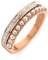  Victoria Rose gold színű fehér köves, gyöngyös gyűrű (VBKCZ30956)