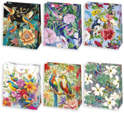  Virág Elegant Floral papír ajándéktasak, ajándékzacskó 19x23x10, 5 cm (PKK765642)