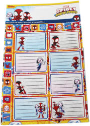 Pókember Spidey füzetcímke matricával 16 db-os (GIM77750249) - sandori