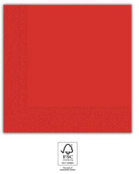  Piros Unicolour Red szalvéta 20 db-os 33x33 cm FSC (PNN93048) - sandori