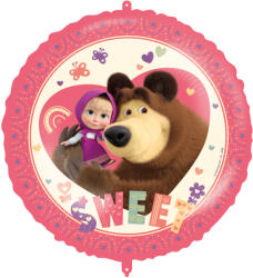  Mása és a medve Sweet Heart fólia lufi 46 cm (PNN97914) - sandori