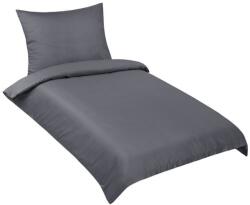 BellaTEX LUX 91/046 UNI pamut ágynemű, sötétszürke, 140×200 + 70×90 cm (14725)