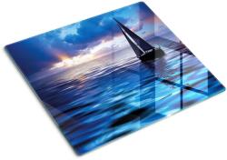 tulup Edzett üveg vágódeszka, Tulup, Yacht tenger, Kék, 60x52 cm, 010010520040000050602 (010010520040000050602)