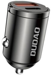 Dudao R3MAX Autós töltő USB-C+USB 48W PD QC 3.0 fekete GP-190554 (GP-190554)