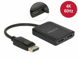 Delock DisplayPort 1.4 elosztó 1 x DisplayPort & gt; 2 x DisplayPort MST (87768)