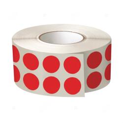 Label Print Etichete colorate, rotunde, diametru 10mm, rosii, 2 etichete rand, 8660 buc rola (06905631032201)