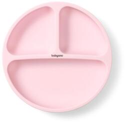 BABYONO Farfurie din silicon cu ventuză BABYONO - roz 6 luni+ (AGS1482-02-BO) Set pentru masa bebelusi